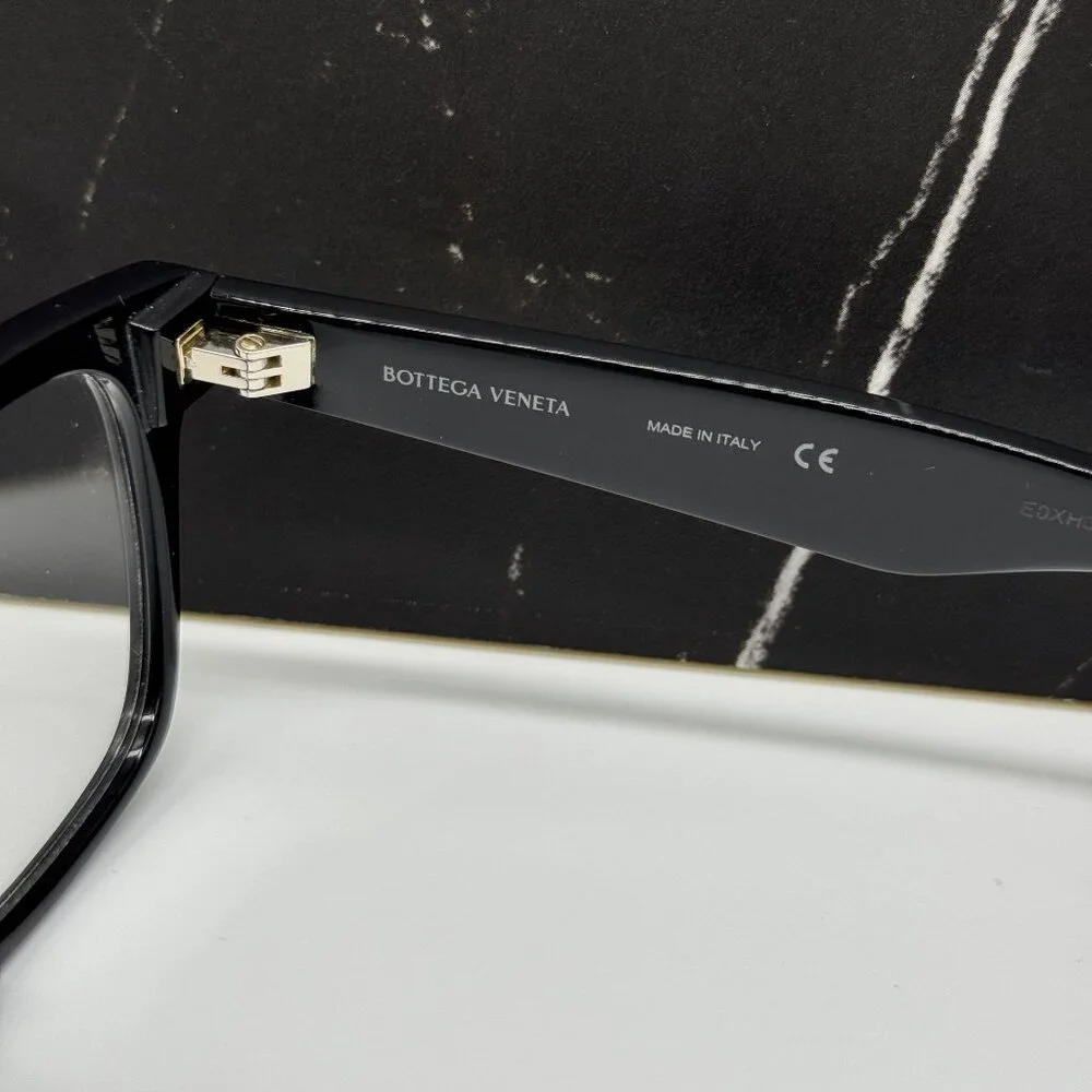 NEW BOTTEGA VENETA BV1120OA 001 BLACK SQUARE WOMEN EYEGLASSES